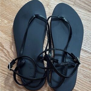 K.Jacques Black Delta Sandals